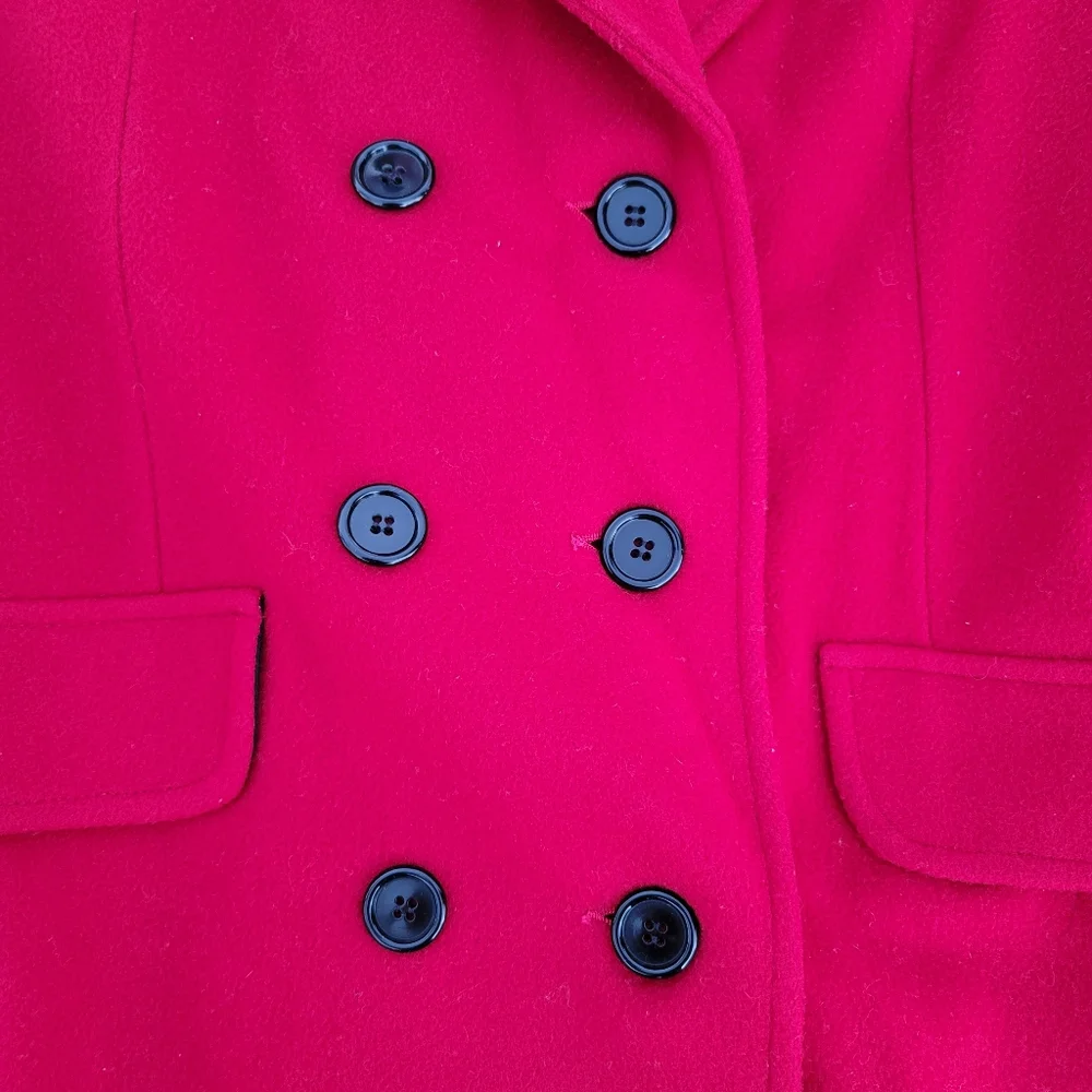 VINTAGE WOOL Women’s Long Coat Size 12/14 - Picture 3 of 8